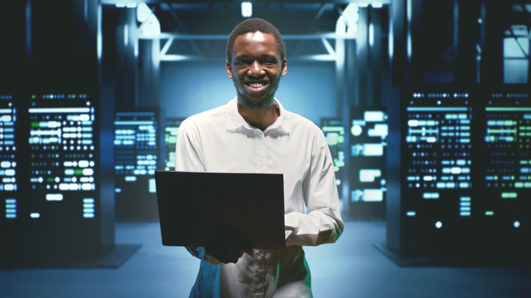 Student working on VR project at workstation